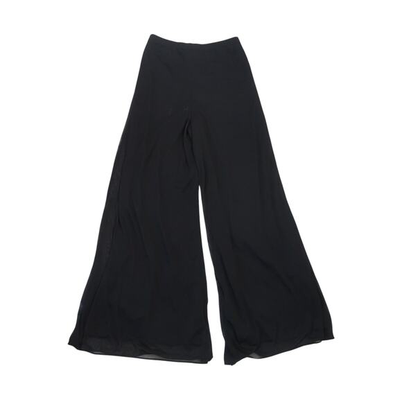 Vintage 90s Connected Apparel Black Wide Leg Palazzo Pants M - Picture 3 of 7
